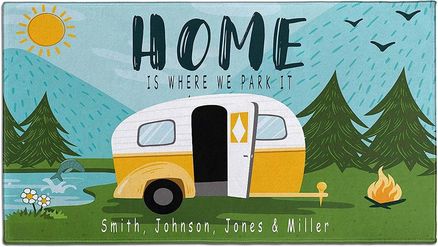 Doormat Home Personalized Name Camping Doormat RV Door Mat Camper Door ...