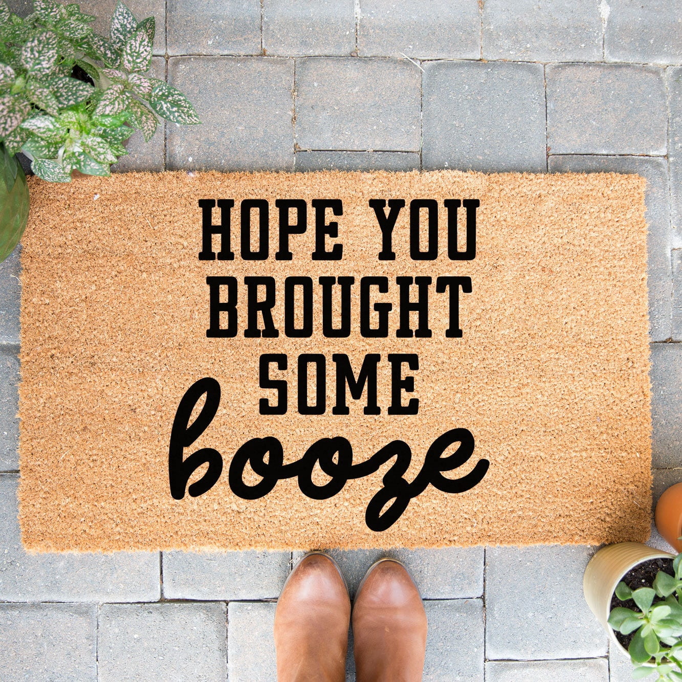 Doormat Hope You Brought Some Booze Welcome Mat Funny Rug House Warm ...