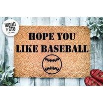 Doormat Hope You Like Baseball House Warming Gift Home Gift Coir Gift (18" x 30") #4112