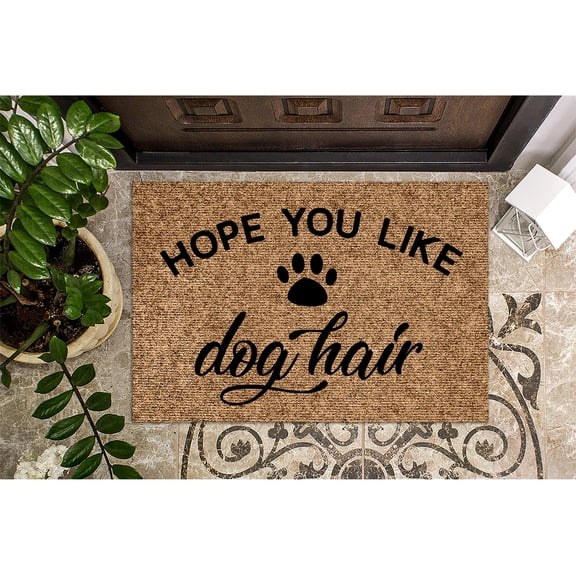 Doormat Hope You Like Dog Hair V2 Funny Doormat Welcome Mat Cute Door (36" x 60") #21070