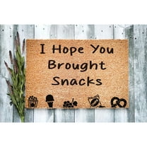 Doormat I Hope You Brought Snacks Welcome Mat Funny Home Gift First (18" x 30") #5517