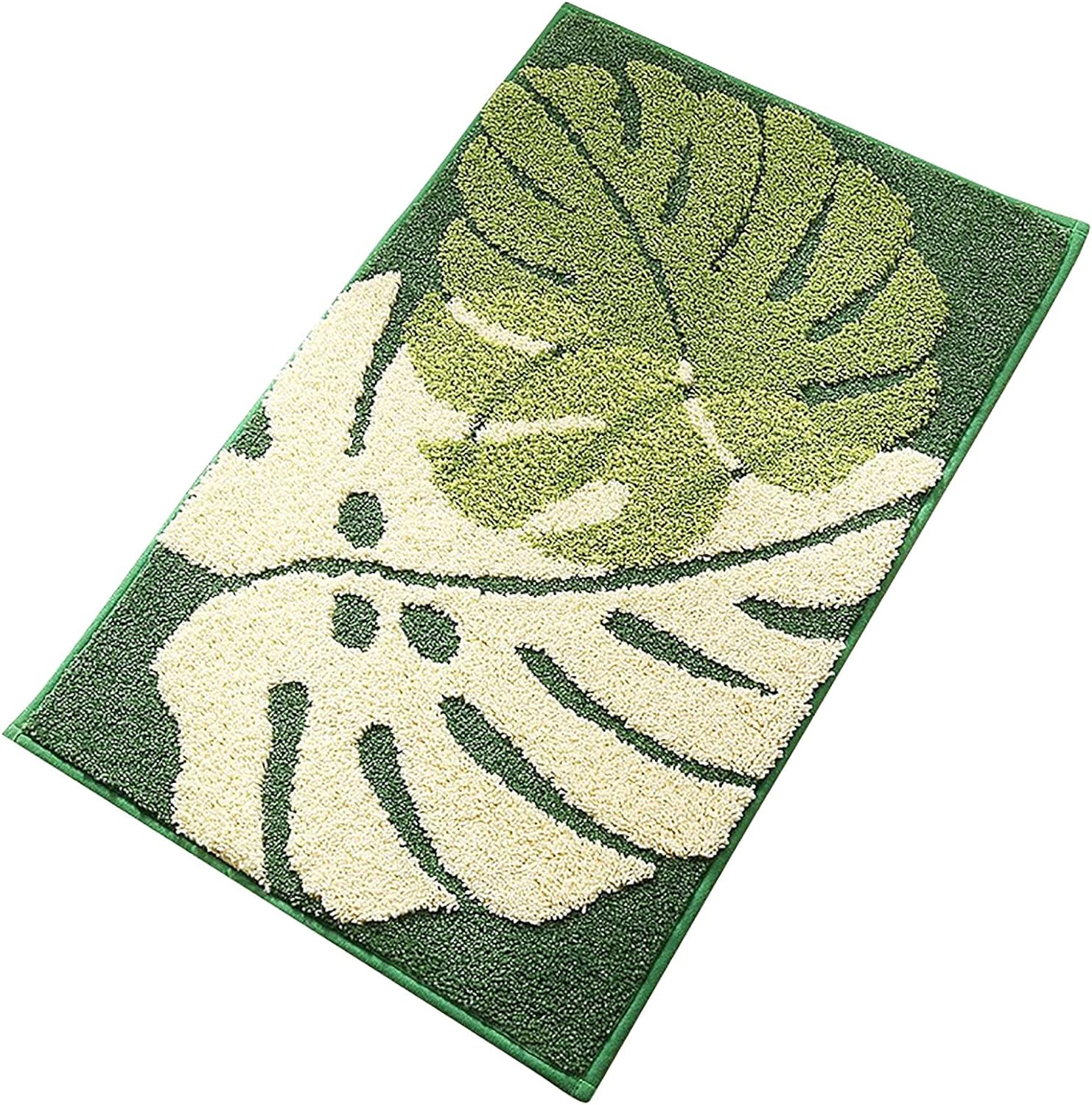 Doormat Indoor Door Mat Front Door Mats Leaf Pattern Flocked Bathroom