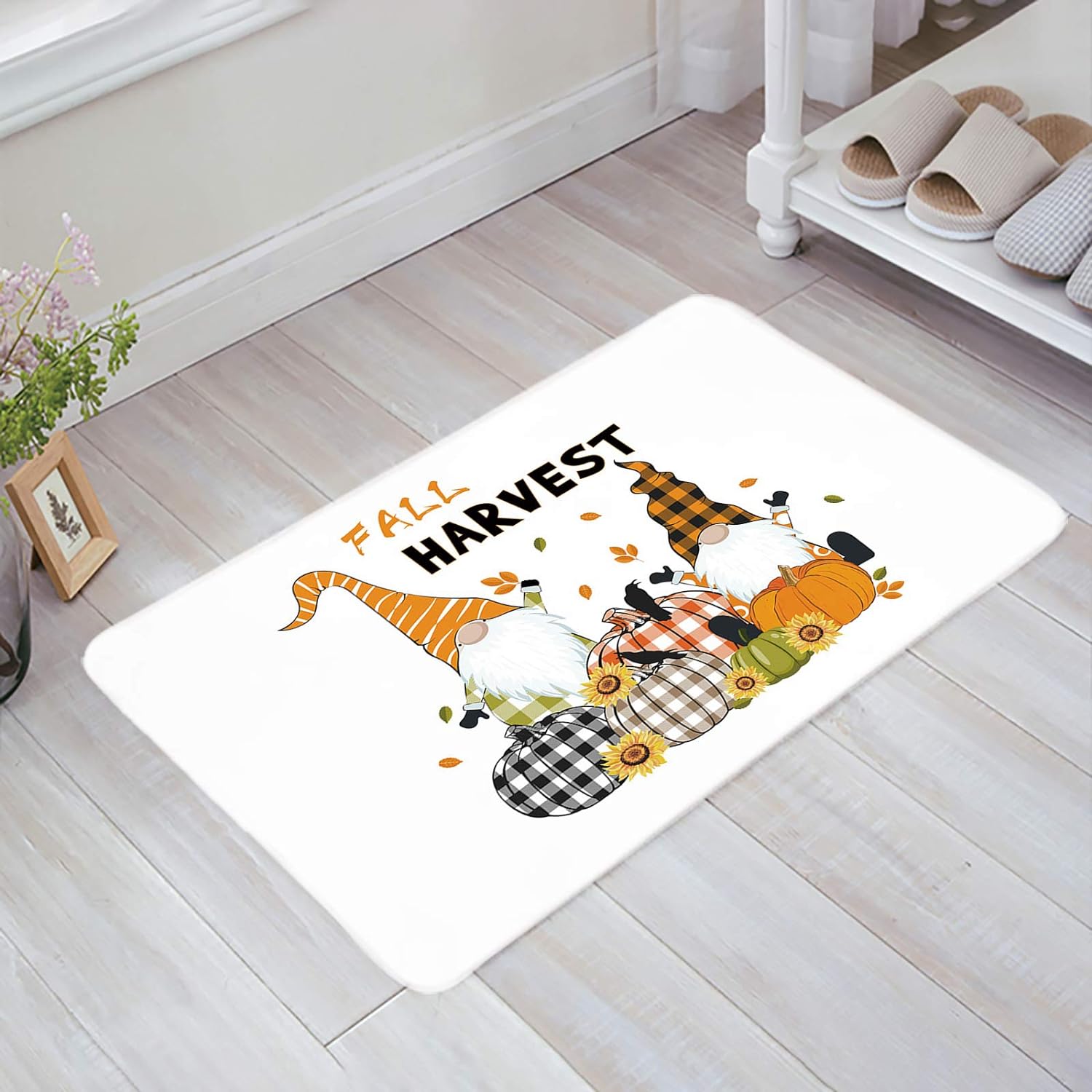 Doormat Indoor Entrance Fall Thanksgiving Non Slip Front Doormat Area