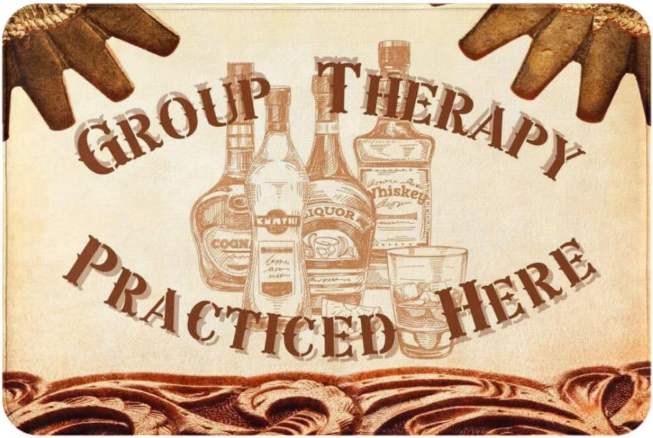 Doormat Indoor Entrance Welcome Group Therapy Drinking Alcohol Funny ...