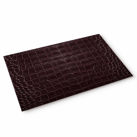 Doormat Leather Texture Doormats Entrance Door Rug Luxury Brown Floor Mat Welcome Front Door Mat for Indoor Outdoor Kitchen Home Decor 18x30 Inch