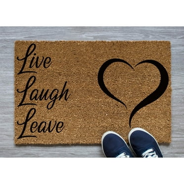 Doormat Live, Laugh, Leave Welcome Mat Funny Unique Gift House Warmi (18" x 30") #5156