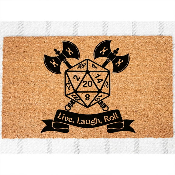 Doormat Live Laugh Roll DND Welcome Mat Rug Outside Boho Decor Front P (18" x 30") #5882
