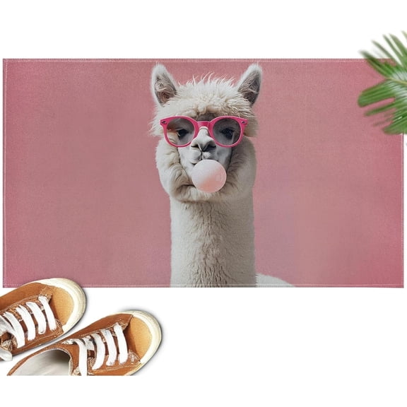 Doormat - Llama Indoor Doormat - Non - Slip, Quick - Absorbent, Non - Woven Fabric, for Kitchen, Bedroom, etc., 1830 Inch