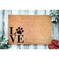 thumbnail image 1 of Doormat Love Pawprint | Housewarming Gift Cute Doormat Closing Gift W (36" x 72") #1436, 1 of 4