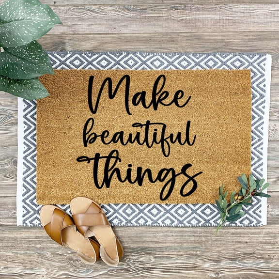 Doormat Make Beautiful Things | Crafting Crafter Maker Welcome Mat Doo (18" x 30") #3335