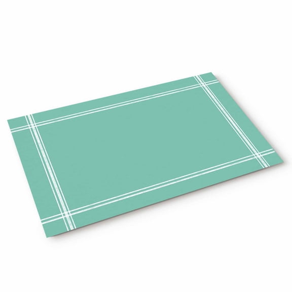 Doormat Mint Green Turquoise Doormats Entrance Door Rug Solid Teal Color Floor Mat Welcome Front Door Mat for Indoor Outdoor Kitchen Home Decor 20x32 Inch