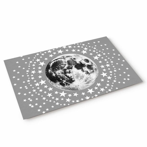 Doormat Moon Star Cluster Doormats Entrance Door Rug Grey Starry Night Floor Mat Welcome Front Door Mat for Indoor Outdoor Kitchen Home Decor 20x32 Inch