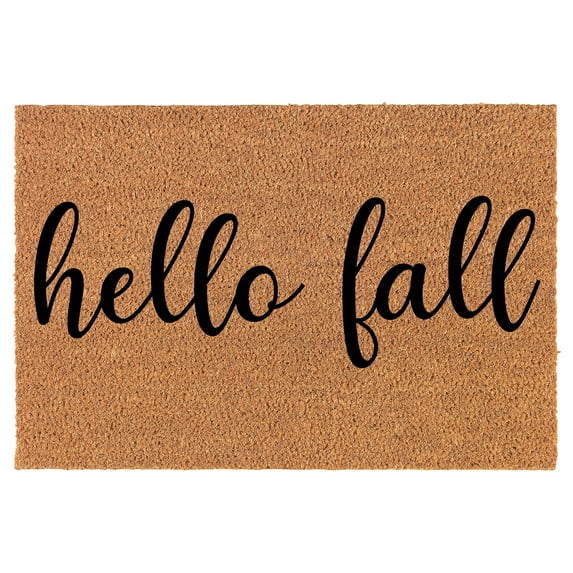 Doormat Natural Coco Coir Door Mat Hello Fall (30" x 18")