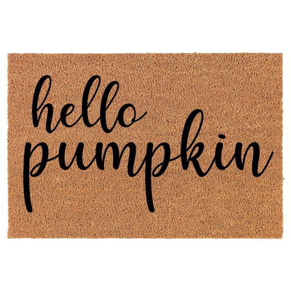Doormat Natural Coco Coir Door Mat Hello Pumpkin (24" x 16")