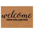 thumbnail image 1 of Doormat Natural Coco Coir Door Mat Welcome Hope You Like Fish Aquarium Pet (24" x 16"), 1 of 1