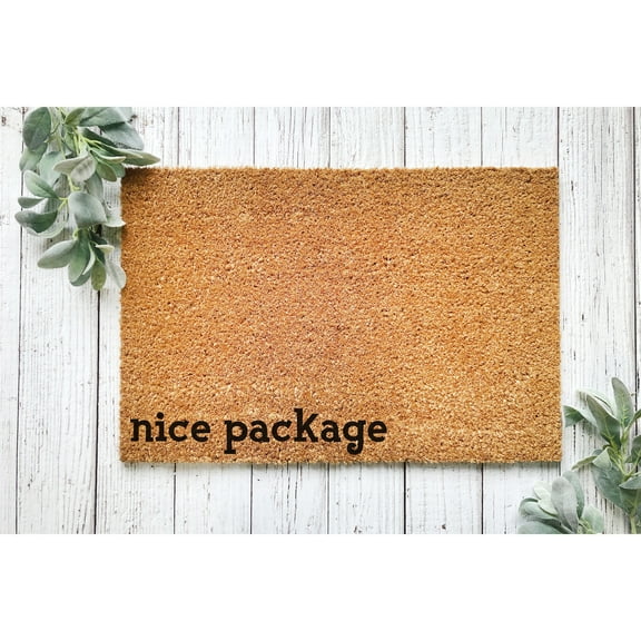 Doormat Nice Package Welcome Mat Funny Funny Mat Cute Closing Gift (18" x 30") #5308