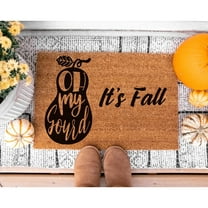 Doormat Oh My Gourd, It's Fall! Fall Decor Halloween Doormat Fall Door (18" x 30") #5551