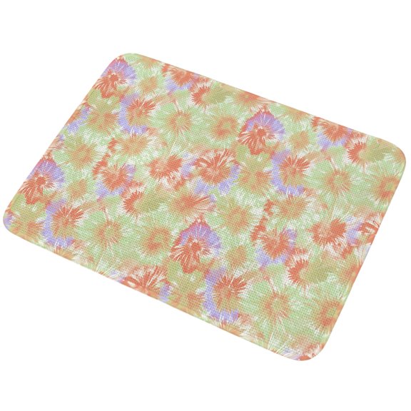 Doormat Orange Green Tie Dye Front Door Mat Entrance Soft Non Slip Absorbent Doormats Ombre Boho Abstract Art Floor Mat Rugs for Entryway Porch Bathroom Bedroom Kitchen Indoor Outdoor 32"x47"