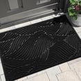 thumbnail image 1 of Doormat Outdoor Entrance, Simple Stripes All-Weather Waterproof & Non-Slip Mat for Front Door, Heavy Duty Welcome Mat for Indoor, Garage, Patio-36x24, Black, 1 of 7