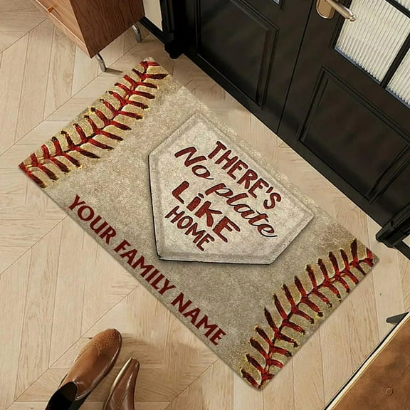 Doormat Outdoor Entrance Thickened Baseball Doormat Non-Slip Front Door Mat Floor Rug Blankets Home Decor for Home B