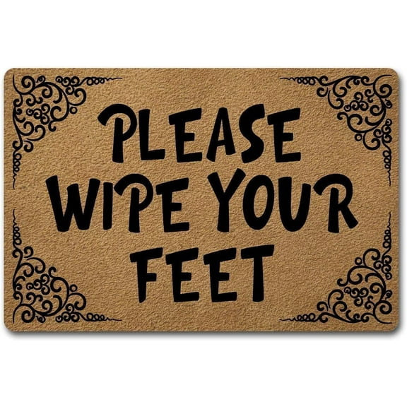 Christmas Holiday Tree Door Mat for Home Entrance, Rustic Farmhouse Winter Christmas Tree Floor Mats for House Front Outdoor Outside Entryway Rug 1624 Welcome Mat (Green).