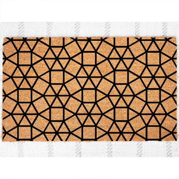 Doormat Pattern 4 Welcome Mat Front Gift For First House Coir Birt (18" x 30") #44339