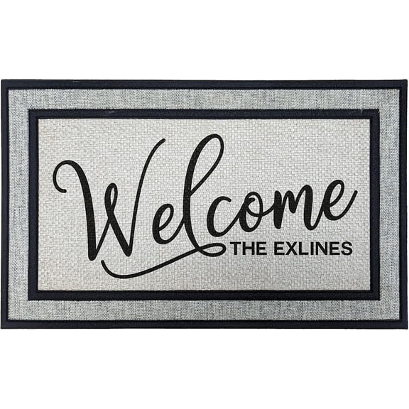 Doormat Personalized Monogram 17x30 inch Custom Doormat Door Mat for Front Door.