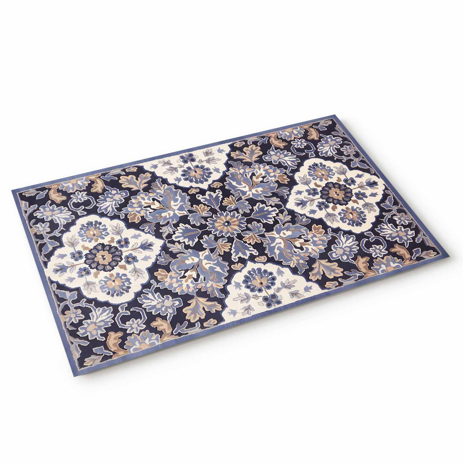 Doormat Purple Boho Flower Doormats Entrance Door Rug Retro Bohemian ...