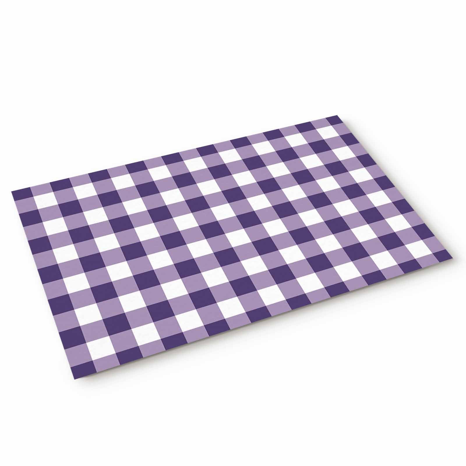 Doormat Purple Buffalo Plaid Doormats Entrance Door Rug Check Lines ...