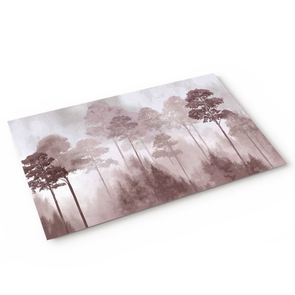 Doormat Red Pine Tree Doormats Entrance Door Rug Misty Forest Nature Floor Mat Welcome Front Door Mat for Indoor Outdoor Kitchen Home Decor 16x24 Inch