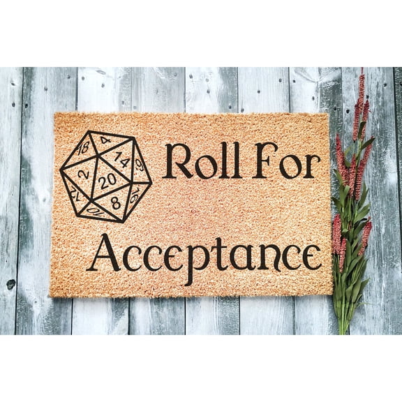 Doormat Roll For Acceptance Welcome Mat Funny Home Decor Moving Gift (18" x 30") #5352