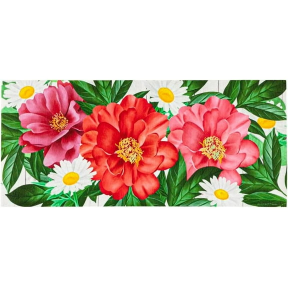 Doormat Sassafras Blooming Interchangeable Entrance Doormat Indoor and Outdoor 17x30 inch Non-Slip Backing All-Season Low Profile Home Dcor.