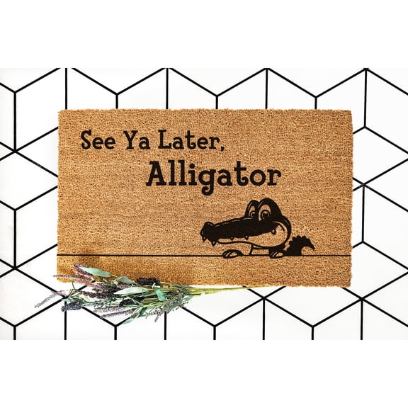 Doormat See Ya Later Alligator Welcome Mat Funny House Warming Gift (36" x 60") #5300