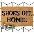 thumbnail image 1 of Doormat Shoes Off. Homie Welcome Mat Rug New Home Gift House Warming (36" x 60") #5841, 1 of 4