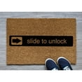 thumbnail image 1 of Doormat Slide To Unlock Welcome Mat Funny Doormat Funny Gift Housewarm (36" x 60") #5201, 1 of 4