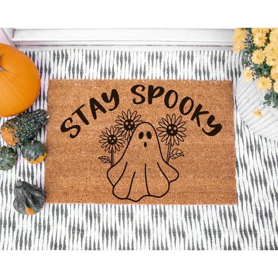 Doormat Stay Spooky Ghost Welcome Mat Halloween Doormat Welcome Mat Ha (24" x 36") #5577