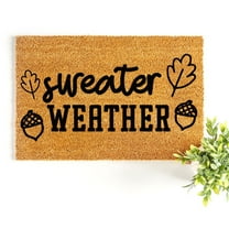 Doormat Sweater Weather Welcome Mat Moving Gift New Homeowner Housew (18" x 30") #5842