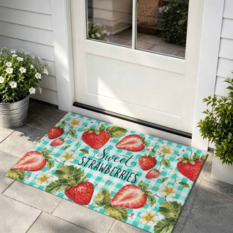 Strawberry Doormats for Home Entryways