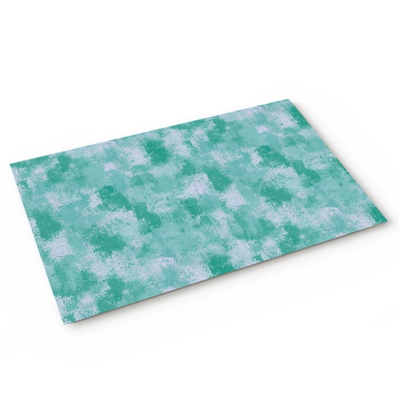 Doormat Teal Ink Splash Doormats Entrance Door Rug Modern Misty Smoke Swirls Floor Mat Welcome Front Door Mat for Indoor Outdoor Kitchen Home Decor 16x24 Inch
