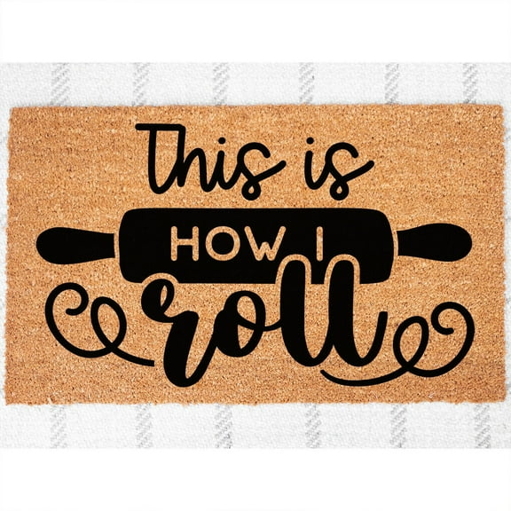 Doormat This Is How I Roll | Baker Baking Rolling Pin | Welcome Mat Cl (18" x 30") #4482