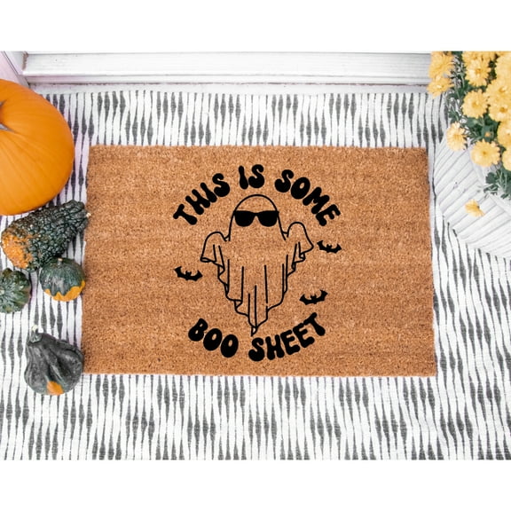 Doormat This Is Some Boo Sheet Halloween Doormat Welcome Mat Ghost Aut (36" x 60") #5453