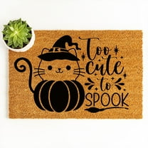 Doormat Too Cute To Spook Halloween Welcome Mat Vampire s Horror Aut (18" x 30") #6044