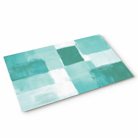 Doormat Turquoise Paint Doormats Entrance Door Rug Gradient Graffiti Modern Abstract Floor Mat Welcome Front Door Mat for Indoor Outdoor Kitchen Home Decor 18x30 Inch