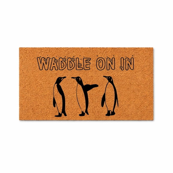 Doormat Waddle On In Welcome Mat Funny Cute Funny Gift Outside Hom (18" x 30") #5135