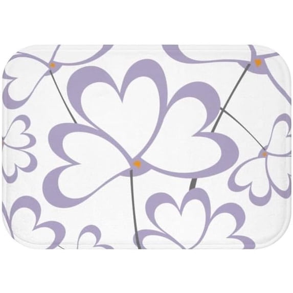 Doormat Welcome Clover Purple Funny Entryway Rugs Indoor Non Slip, Washable Entrance St. Parker's Day Mat Door Mats for Kitchen, Bathroom Home Decor 18*30in