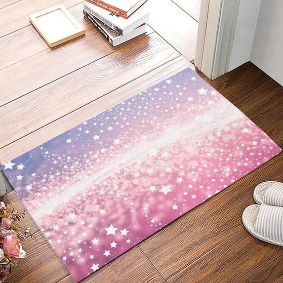 Doormat Welcome Composition with Dots Night Sky Funny Entryway Rugs Indoor Non Slip, Washable Entrance Mat Door Mats for Kitchen, Bathroom Home Decor 18*30in