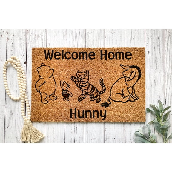 Doormat Welcome Home Hunny Winne The Pooh Welcome Mat Funny Front Do (18" x 30") #5342
