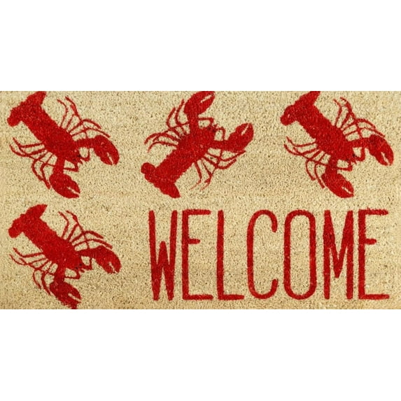 Doormat Welcome Multi Lobster Funny Entryway Rugs Indoor Non Slip, Washable Entrance Mat Door Mats for Kitchen, Bathroom Home Decor 18*30in