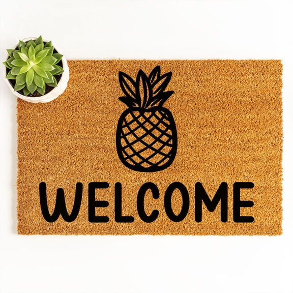 Doormat Welcome Pineapple Welcome Mat Home Decor Closing Gift Front Po (18" x 30") #5849