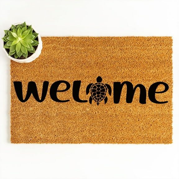 Doormat Welcome Sea Turtle Cute Gift For Her Birthday Gift Housewarm (24" x 36") #3321